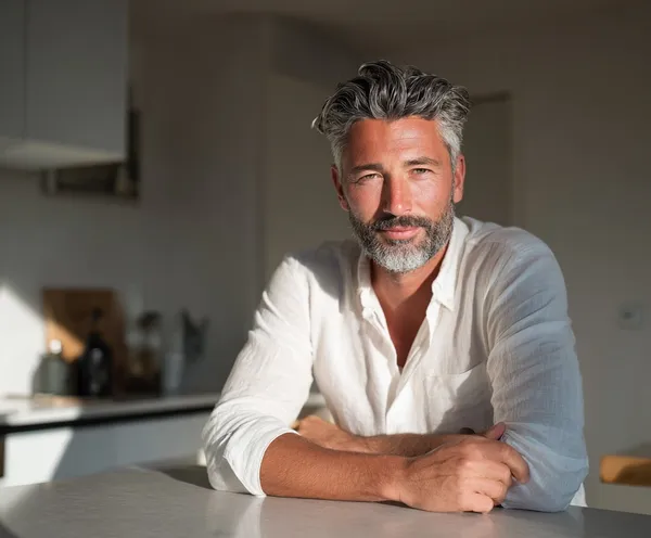 Middle-aged man thinking about health screening