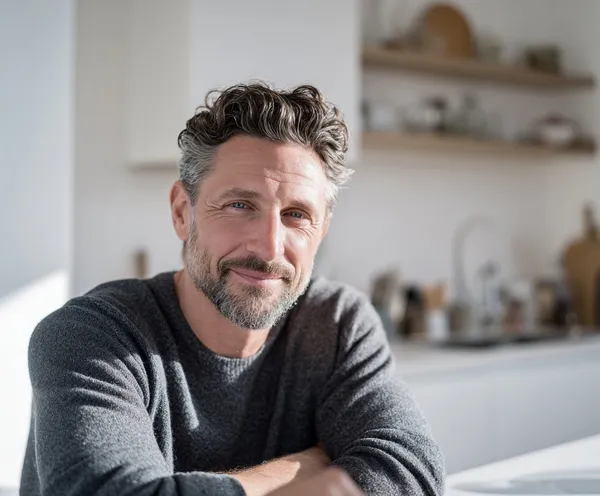 Man considering weight management options